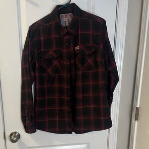 Women’s DIXXON Black and Red Plaid “9th Street” size large